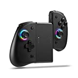 binbok Joy Pad Controller for Switch/Switch OLED, Wireless Joy Con Replacement Switch Controller 8 Colors Adjustable LED Joypad Controller with Back Map Button/Turbo/Motion Control (Black)