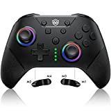 NYXI Switch Pro Controller for Nintendo Switch/Switch Lite/Switch OLED, Wireless Switch Controller with LED Color Light, Turbo,Programmable Buttons, Wake Up Function