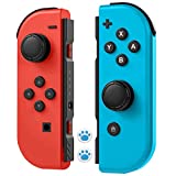 Gatoo Joy Pads for Nintendo Switch, L/R Wireless Controllers with 2 Thumb Grip Caps Replacement Joycon Compatible with Nintendo Switch (Blue+Red)