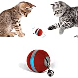 Cat Toys for Indoor Cats: VANLYTPET Kitten Toys Cat Toy Roller Ball Smart Interactive Cat Toys USB Rechargeable Automatic Moving Glitter Ball with Lights and Bell, for Christmas Birthday Gift