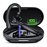 taopodo Bluetooth Headset,Wireless Headset with LED Display Charging Case,100H Playtime,Bluetooth V5.3 Headset with Noise Canceling Microphone,in-Ear Bluetooth Headphones for Driving/Business/Office