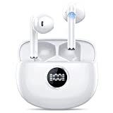 CASCHO Bluetooth Headphones 5.3, 37H with LED Charge Indicator, CVC8.0 Clear Call, Wireless Earbuds Built-in 4 Micrs, Deep Bass, USB-C, IPX7 Waterproof, Headphones for Sports and Work.