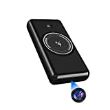 YuanFan Spy Camera Hidden Camera 10000 mAh Full HD 2K Power Bank/Wireless Charger Hidden Spy Camera Motion Activated Spy Nanny Cam with Night Vision Portable Security Cameras No WiFi