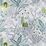 ACEMOON Floral Peel and Stick Wallpaper,118”x17.7” Vintage Flower Wallpaper, Leaf Contact Paper Wallpaper Removable Self Adhesive Wallpaper