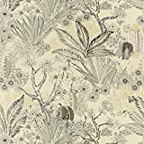 ACEMOON Floral Peel and Stick Wallpaper 118”x17.7” Contact Paper Vintage Flower Wallpaper Stick and Peel Removable Wallpaper Plant Self Adhesive Decorative Wall Paper Vinyl …