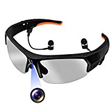 eovas Camera Sunglasses Bluetooth HD1080P Camera Glasses Wearable Smart Eyewear Mini Camera for Video and Photo Outdoor Sports Shooting,Built-in 32GB Memory Card