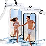 [2-Pack] Universal Waterproof Phone Pouch [Industry-First 3D Seamless Body] Humixx IPX8 Waterproof Phone Case for Beach Underwater Floating Cellphone Dry Bag with Lanyard, Fits All Phones Up to 7.8\