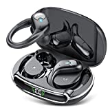 IKT Wireless Earbuds, Bluetooth Headphones 5.3, 60Hrs Playtime USB-C Charging Case, LED Display, ENC Clear Talk, Deep Bass, Comfortable Fit, Over-Ear IPX7 Waterproof Earphones with Earhooks.
