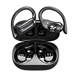 vamout Wireless Earbuds Bluetooth 5.3, 56H Playtime, LED Diaplay, Over-Ear Stereo Bass, USB-C, Bluetooth Headphones in Ear Waterproof with Microphone for Sports Running Workout