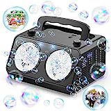 Bloranda Professional Bubble Machine - 20000+ Bubbles Per Minute Bubble Blower | Bubble Maker with Two independently Switched Battery Operated Bubble Toys for Indoor/Outdoor Birthday Parties